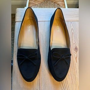 J Crew Bow Loafers in Black
